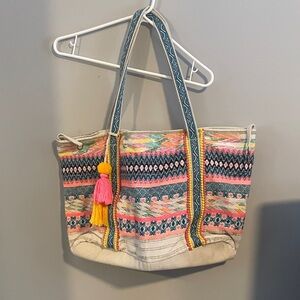 Time and tru boho large tote bag
